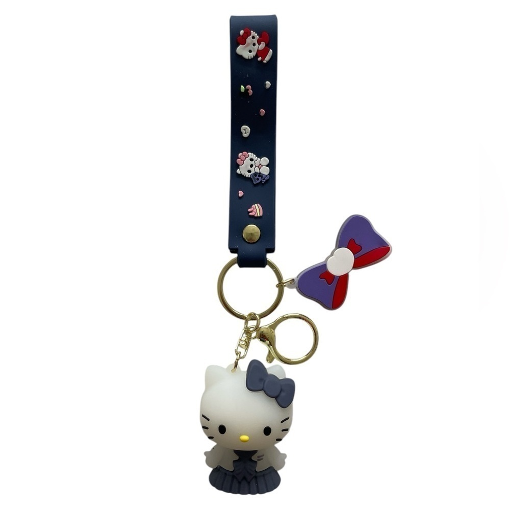 Sanrio Hello Kitty Blue Dress Keychain Bag Charm - Picture 3 of 5